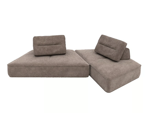 9-LAYER THICK - Modular curved fabric sofa _ grado design